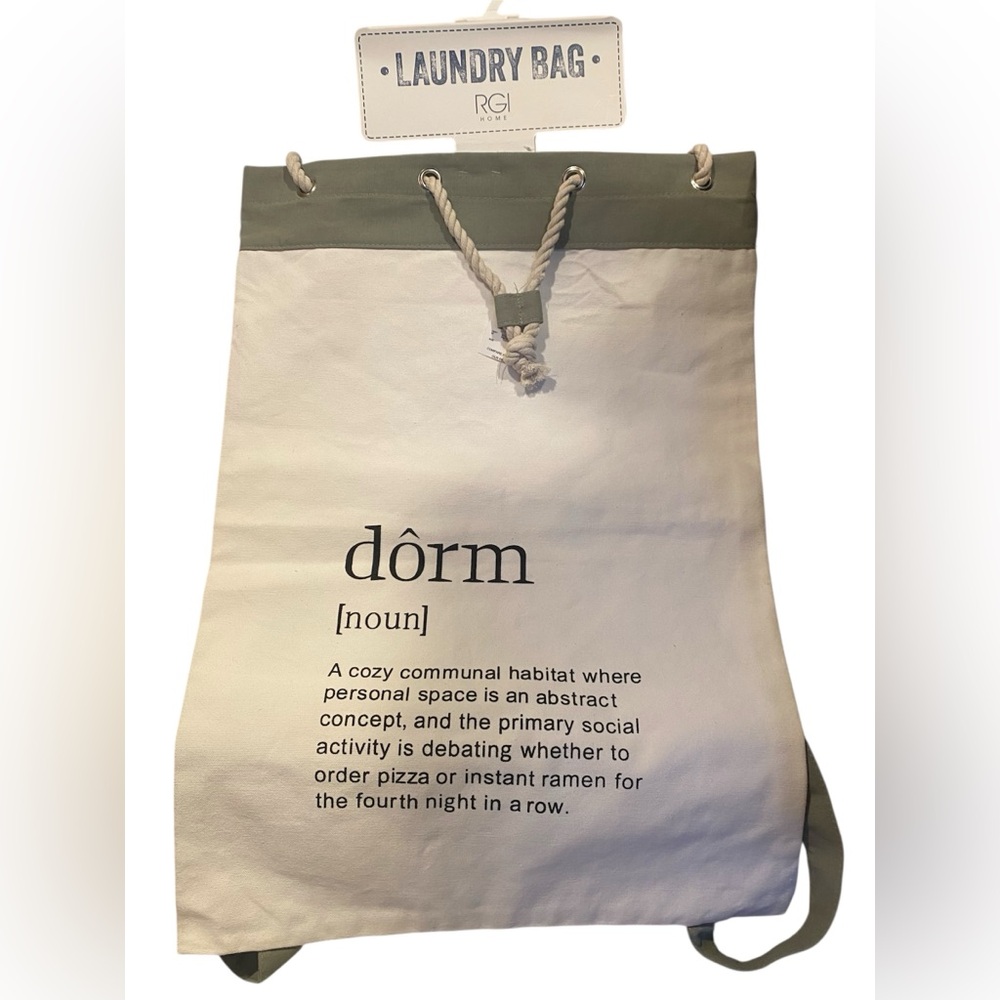 🩵 RGI HOME laundry bag Dorm Canvas Laundry Bag with Rope Handles. Large